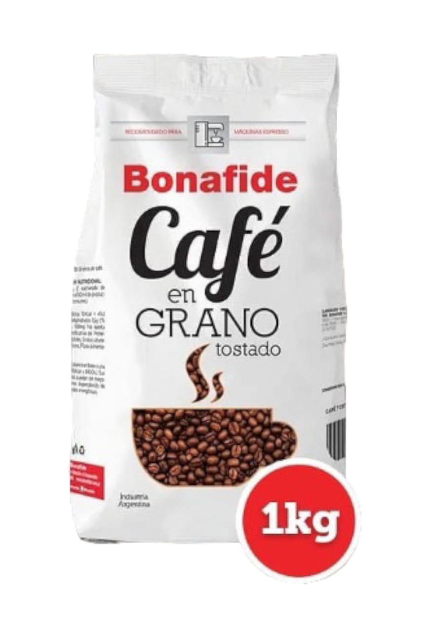 Cafe En Grano O Molido Bonafide Sin Azúcar Para Expresso 1kg