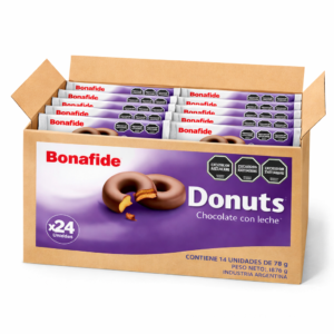 Caja Donuts Leche 24u x 78grs c/u