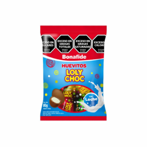 Caja x18 Bolsas huevitos rellenos Loly Choc x80g