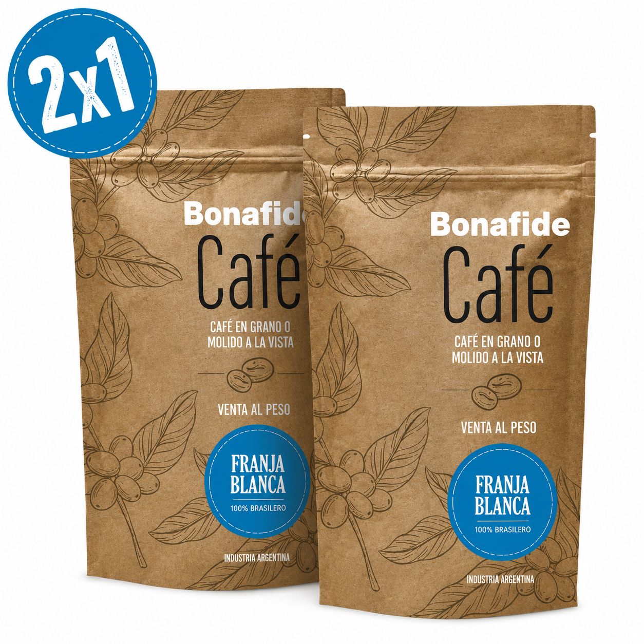 2x1 Cafe Franja Blanca