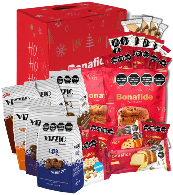 Vizzio 31 — caja navideña grande con la mayor variedad de pan dulce, budines y productos Vizzio